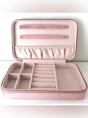 Travel Deluxe Large Jewelry Storage Organizing Case 8”x5”x1.5”